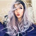 DOPI Human Hair Wigs For Women Girls Long Curly Wigs for or Charming Daily Cosplay Use Party Full Multi-Color wig