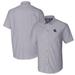 Men's Cutter & Buck Charcoal Philadelphia Eagles Helmet Short Sleeve Stretch Oxford Button-Down Shirt