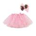 Kids Girls Party Dance Ballet Splice Star Sequin Tulle Skirt+Bow Hairpin Baby Denim Jumper Jean Dress for Toddler Girls