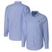 Men's Cutter & Buck Blue Los Angeles Chargers Helmet Stretch Oxford Long Sleeve Button-Down Shirt