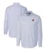 Men's Cutter & Buck Powder Blue Buffalo Bills Throwback Logo Big Tall Stretch Oxford Stripe Long Sleeve Button Down Shirt