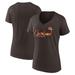 Women's Fanatics Branded Brown Cleveland Browns Shine Time V-Neck T-Shirt