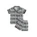 xingqing Kids Toddler Baby Girl Cow Print Pajamas Set Short Sleeve Button Down Shirt Top+Shorts Bottoms Sleepwear Outfits 3-4 Years