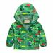 Lovskoo Baby Windbreaker Jacket Toddler Boys Windproof Jacket Cute Trendy Solid Color Hoodie Keep Warm Clothes Thick Coat Rain Coat Baby Clothes Green