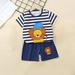 2Pcs Baby Girls Outfit Clearance Toddler Kids Baby Boys Girls Fashion Cute Short Sleeve Puppy Print Casual Suit