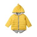 Toddler Baby Girl Boy Cute Cartoon Hoodie Zipper Coat Kids Warm Jacket 3D Dinosaur Outwear