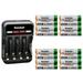 Kastar 16-Pack AAAJ 1.2V 1000mAh Ni-MH Battery and CMH4 Charger Compatible with Panasonic KX-TGD563A KX-TGD563M KX-TGD564M KX-TGDA51M KX-TGE210 KX-TGE210B KX-TGE212 KX-TGE212B KX-TGE213B KX-TGE214B