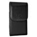 Cricket LG Spree Premium High Quality Black Vertical Leather Case Holster Pouch w/ Magnetic Closure and Swivel Belt Clip