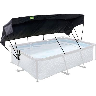 Poolverdeck EXIT "Sonnensegel", schwarz, B:220cm H:85cm T:150cm, Polyester, Verdecke, spendet Schatten beim Baden in der