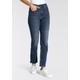 5-Pocket-Jeans LEVI'S "724 BUTTON SHANK" Gr. 30, Länge 30, blau (all zipped up) Damen Jeans 5-Pocket-Jeans mit Reisverschlussdetail am Saum