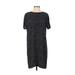 Madewell Casual Dress - Shift High Neck Short sleeves: Black Dresses - Women's Size 0