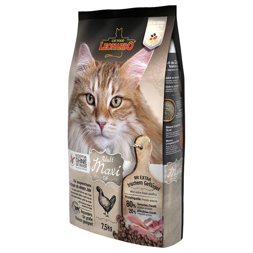 2x 7,5kg Adult Maxi Grainfree Leonardo Trockenfutter für Katzen