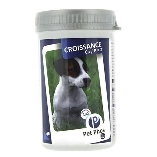 2x100 Tabletten Pet-Phos Growth Ca/P=2 Ergänzungsfuttermittel für Hunde