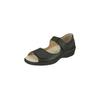 Sandale NATURAL FEET "Tunis", Damen, Gr. 36, schwarz, Leder, casual, Schuhe, mit stoßdämpfender PU-Laufsohle