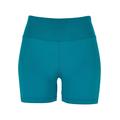 Stoffhose URBAN CLASSICS "Damen Ladies Recycled High Waist Cycle Hot Pants" Gr. L, US-Größen, grün (watergreen) Damen Hosen High-Waist-Hosen