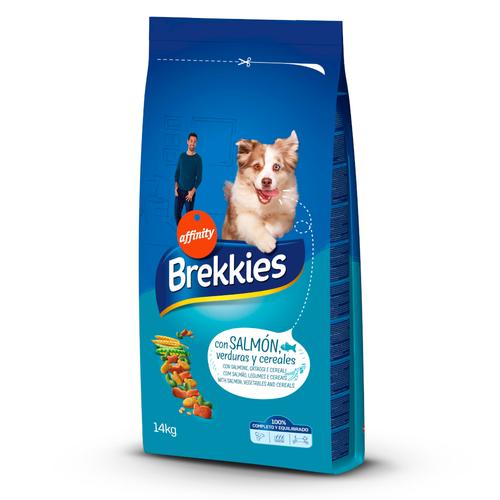 2 x 14 kg Brekkies Dog mit Lachs Trockenfutter Hund