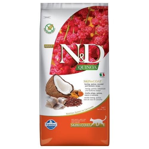 5 kg N&D Quinoa Feline Ad. Skin & Coat Herring Katzenfutter trocken