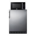 Summit MRF66BK2SSA 5 cu ft Refrigerator/Microwave Combo - Silver, 115v