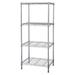 ZORO SELECT 1PGF1 Wire Shelving Unit, 18"D x 72"W x 63"H, 4 Shelves, Chrome