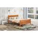Minimalistic and Durable: Pine Wood Minimalistic Design Full Size Wood Platform Bed Headboard and Footboard Included