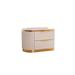 Laura Contemporary Style 2-Drawer Nightstand Made with Wood & Gold Finish