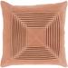 Quadratum Velvet Tan Feather Down or Poly Filled Throw Pillow 18-inch