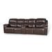 Top Grain Leather Power Reclining 4-Seater Sofa with Console