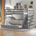 Solid Wood Twin Over Twin Bunk Bed with Trundle and Staircase, Storage Drawers Included