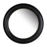 A & B Home Classic Vintage Sable Round Mirror With Black Finish HP76293-DS