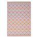 Brown/Orange 108 x 72 x 0.1 in Indoor/Outdoor Area Rug - Lavish Touch Rectangle Taksha Abstract Indoor/Outdoor Area Rug in Orange Dawn/Natural White | Wayfair