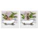 Oliver Gal Bathtub Horse - 2 Piece Graphic Art Set Paper in Brown/Green/White | 42 H x 84 W x 0.75 D in | Wayfair 44245_40x40x2_PAPER_WHITE