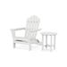 Trex Outdoor Monterey Bay Folding Adirondack Chair w/ Side Table Plastic/Resin in White | 36.83 H x 28.75 W x 35.77 D in | Wayfair TXS2001-1-CW