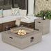 Trent Austin Design® Kinzie Concrete Propane Fire Pit Table in Gray | Wayfair FB26DCE75E374BF7B3720EF30BDF23F2