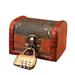 SANWOOD Vintage Storage Box Vintage Wood Lock Storage Box Jewelry Bracelet Pearl Ring Case Chest Organizer