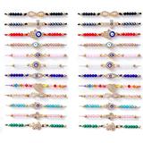 24/12 Pcs Evil Eye Bracelets Adjustable Red Black String knot Bracelet Mal De Ojo bracelets Lucky Anklet for Women Girls Boys Link Bracelets