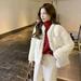 PIKADINGNIS Korean Style Lamb Wool Jackets Women New All-Match Loose Furry Coat Ladies Fashion Streetwear Pockets Plush Coats