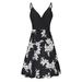 YUNAFFT Clearance Dresses Plus Size Fire Sale Women s V-Neck Floral Print Strap Summer Casual Swing Dress With Ruffle Dress
