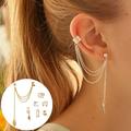 Naierhg 5Pcs/Set or 7Pcs/Set Earrings Wrap Design Metal No Piercing Clips Ear Cuffs for Women