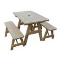 Rosecliff Heights Roselawn Rectangular Outdoor Restaurant Picnic Table Wood in White | 44 W x 27 D in | Wayfair 8F03A2DC4D684677844C997E44CB70A4