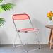 Inbox Zero Reena Plastic/Resin Patio Folding Chair Folding Chair Plastic/Resin in Red | 29.52 H x 16.33 W x 18.5 D in | Wayfair