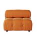 Slipper Chair - Mercer41 Manroop 34.65" Wide Velvet Slipper Chair Velvet in Orange | 26.54 H x 34.65 W x 34.65 D in | Wayfair