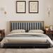 Mercer41 Mannah Upholstered Bed Upholstered in Gray | 45.5 H x 57.5 W x 79.1 D in | Wayfair B358C5353F034859AA4C2B1DFE960FDB