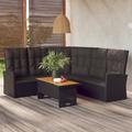 Red Barrel Studio® 4 Piece Sectional Seating Group w/ Cushions in Black | Outdoor Furniture | Wayfair 5462062E89A34A5B85ACCC0B118C6877