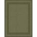 Green 118 x 91 x 0.01 in Area Rug - Well Woven Border Plain Flat-Weave Area Rug Polyester | 118 H x 91 W x 0.01 D in | Wayfair W-PLB-02D-7