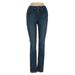 Levi's Jeans - Mid/Reg Rise Skinny Leg Denim: Blue Bottoms - Women's Size 25 - Dark Wash