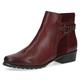 CAPRICE Damen Stiefeletten mit Absatz Airmotion aus Leder Kleiner Absatz Weite G, Rot (Bordeaux Comb), 7