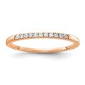 14ct Rose Gold Lab Grown Diamond SI1 SI2 G H I 1/10 Weight Carat Wedding Band Size P 1/20 Jewelry Gifts for Women