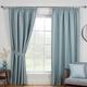 Sundour Eclipse Blackout Pencil Pleat Curtains Duck Egg Blue 90x54 Fully Lined Curtain Taped Top