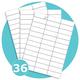 Triplast 1000 x Multipurpose A4 Label Sheets - 36 Labels Per Sheet (70 x 25mm Each) - Easy Peel White Labels for Inkjet & Laser Printer - Address Labels, Shipping Labels, File Labels, DIY Stickers