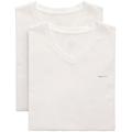 Unterziehshirt GANT "V-NECK T-SHIRT 2-PACK" Gr. XL, N-Gr, weiß (white) Herren Unterhemden